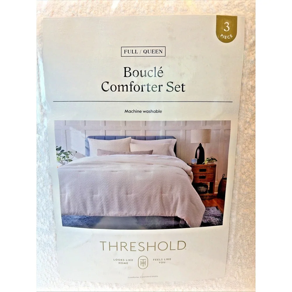 Threshold Boucle Comforter Set Ivory - Full/Queen